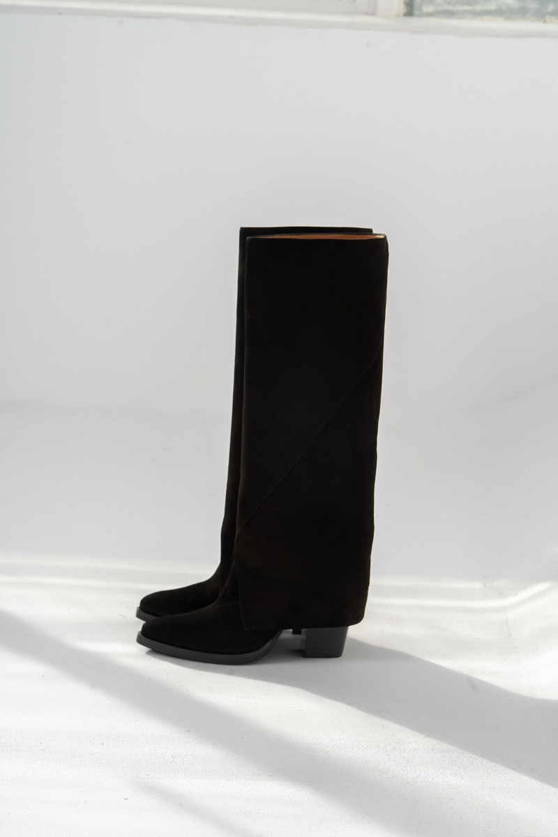 Ботуши black suede sculpt