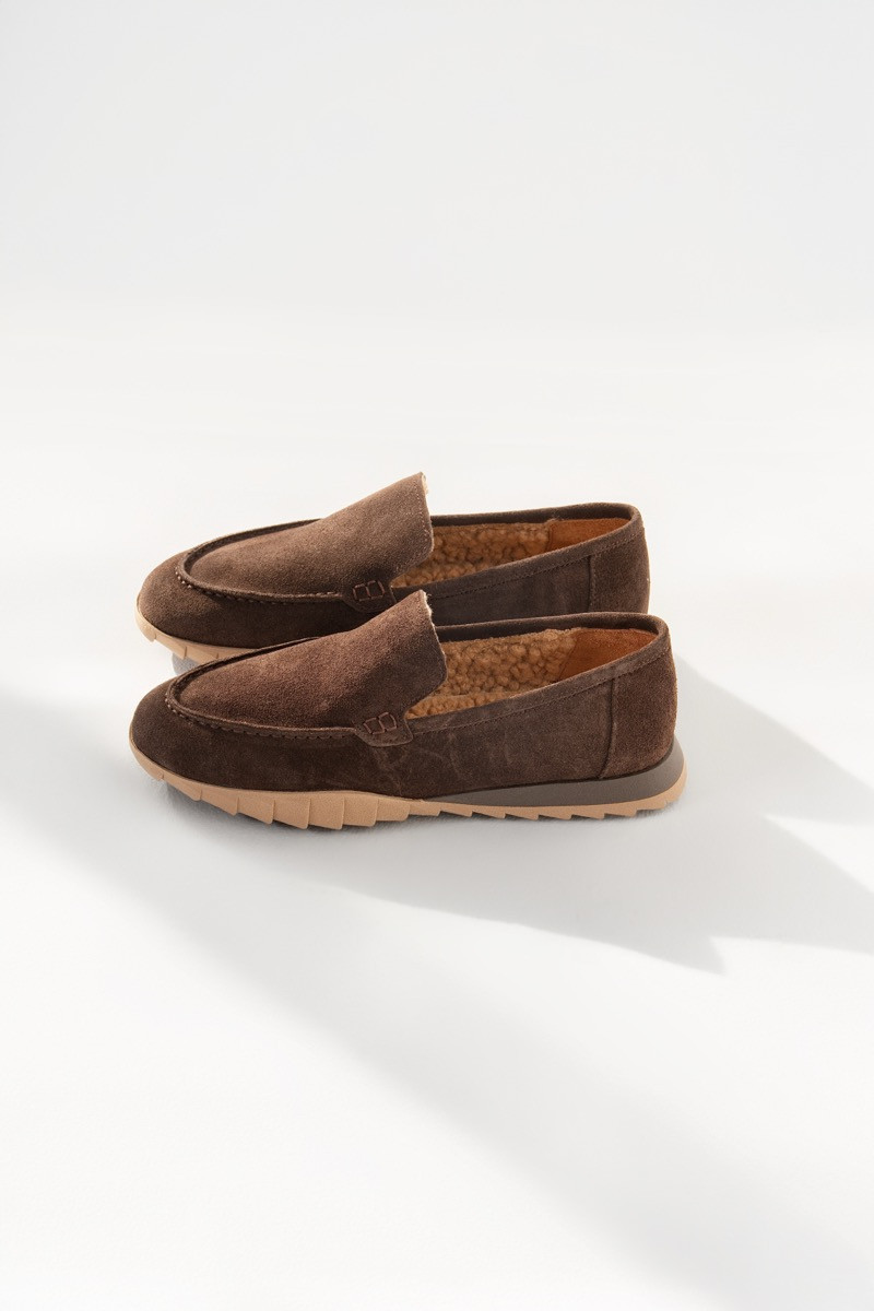 Обувки suede loafers