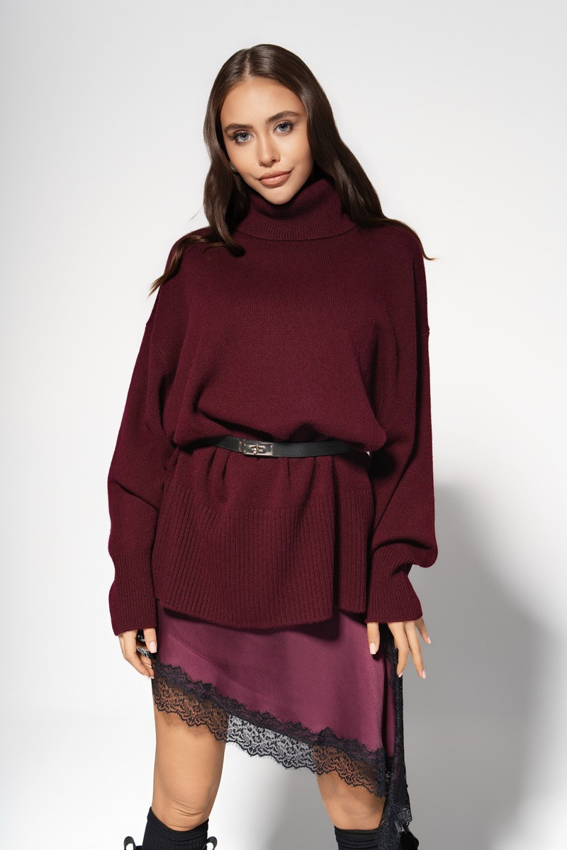 Пуловер wine wool